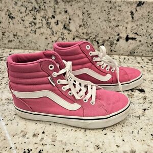 Vans Women's Pink High-Top Sneakers